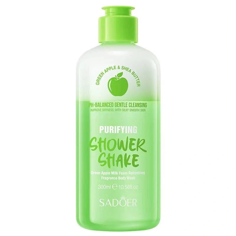 Sadoer Purifying Shower Shake Body Wash – Green Apple & Shea Butter – 300ml