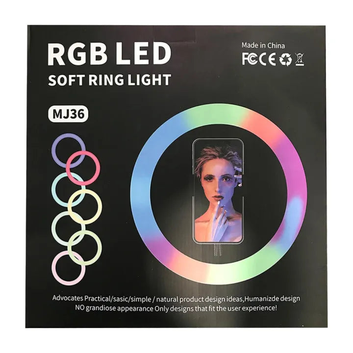 RGB LED Ring Light 36cm with 16 Colors -  MJ36