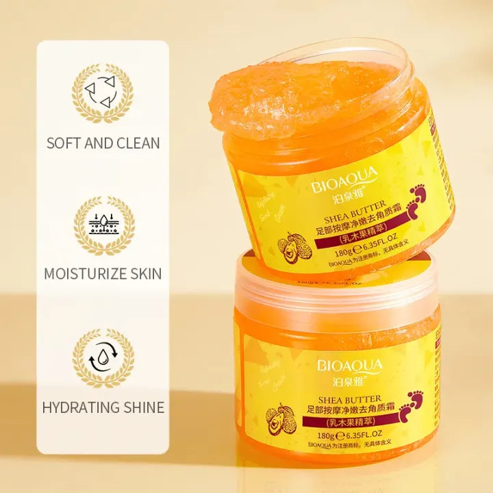 Bioaqua Shea Butter Foot Care Cream Massage Scrub - 180g