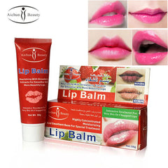 Aichun Beauty lip balm moisturizing and soothing lips with strawberry - 50gm