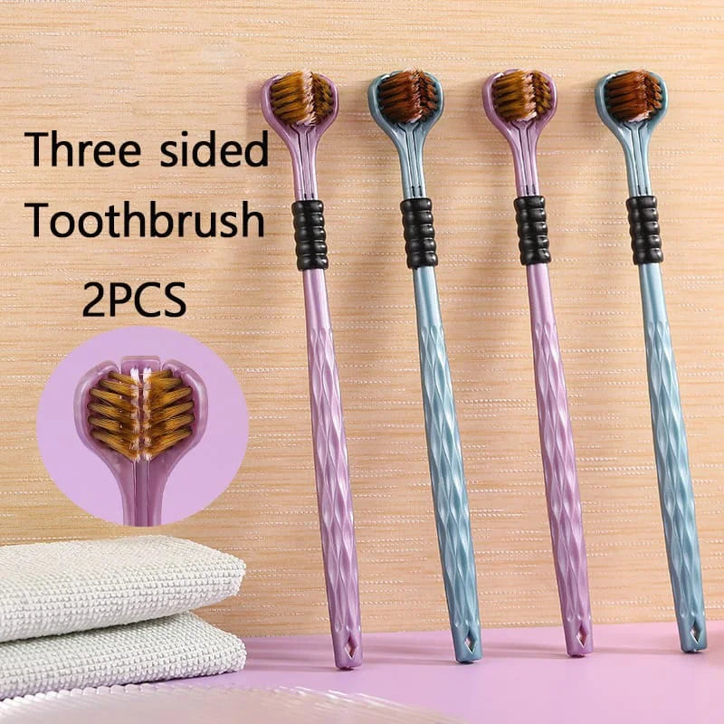 Three Side Toothbrush Pack of 2