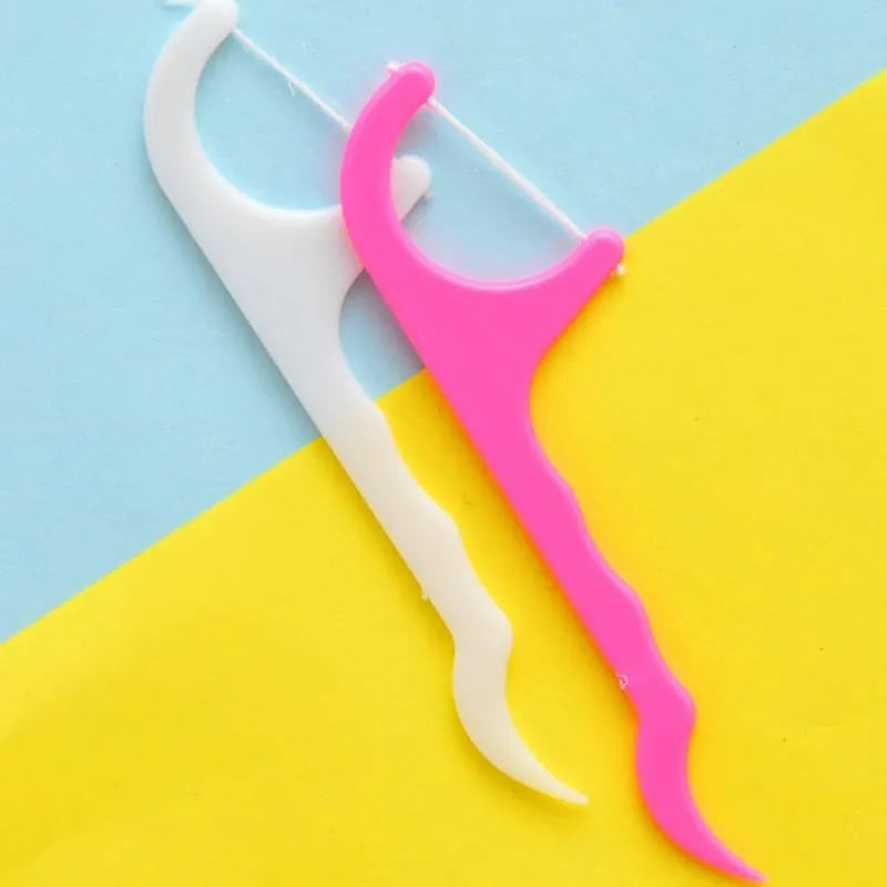 Disposable Floss Dental Cleaning Toothpick Stick - 25pcs