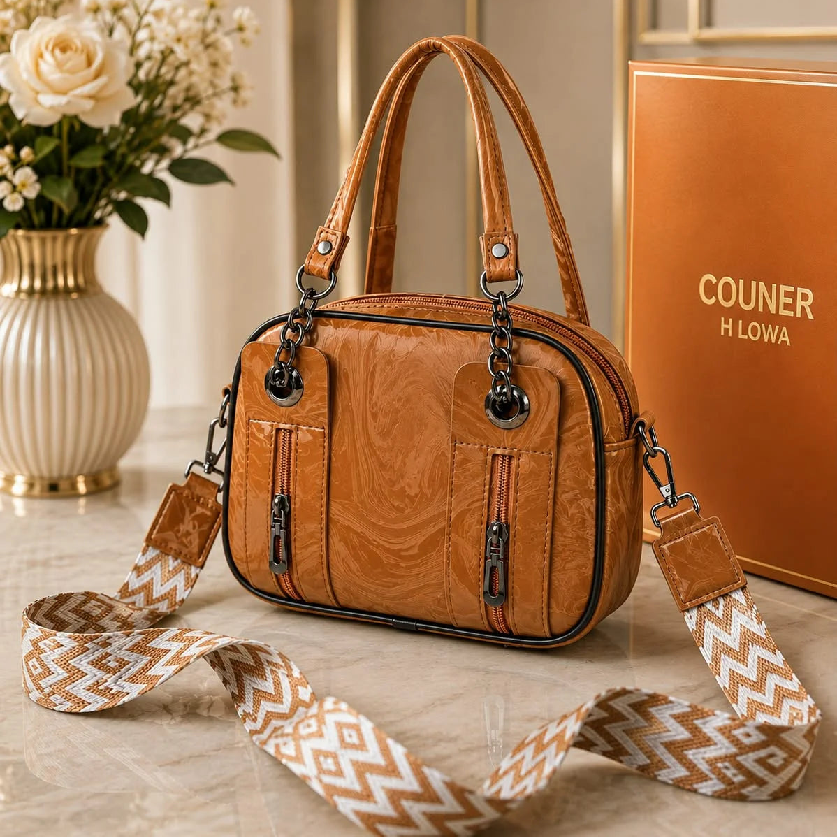 COUNER H LOWA Textured Shoulder Bag