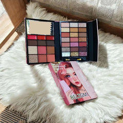 BELZGMEE 2 Fold Book kit Eyeshadow, Lipstick, Eyebrow, Blush, Highlighter