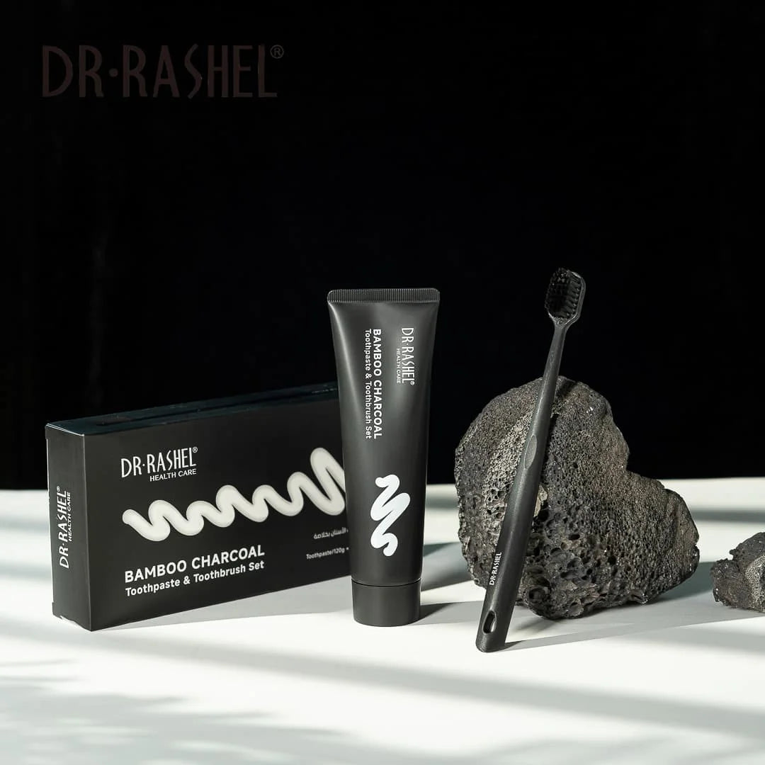 Dr. Rashel Bamboo Charcoal Toothpaste & Toothbrush Set