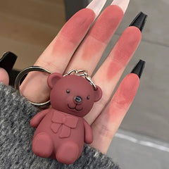 Julystar Bear Keychain Style Trendy Lip Gloss