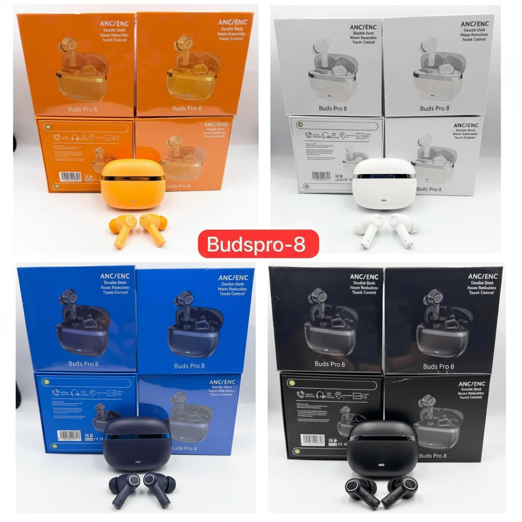 Buds Pro 8 Wireless Earbuds With ANC / ENC Double Dark Noise Reduction Touch Control Bluetooth - Each