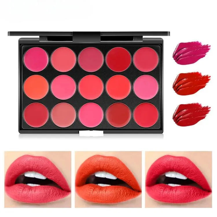 Miss Rose Matte Nourishing Lip Cream Palette - 15 Colors
