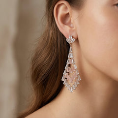 Gold-Tone Crystal Chandelier Earrings