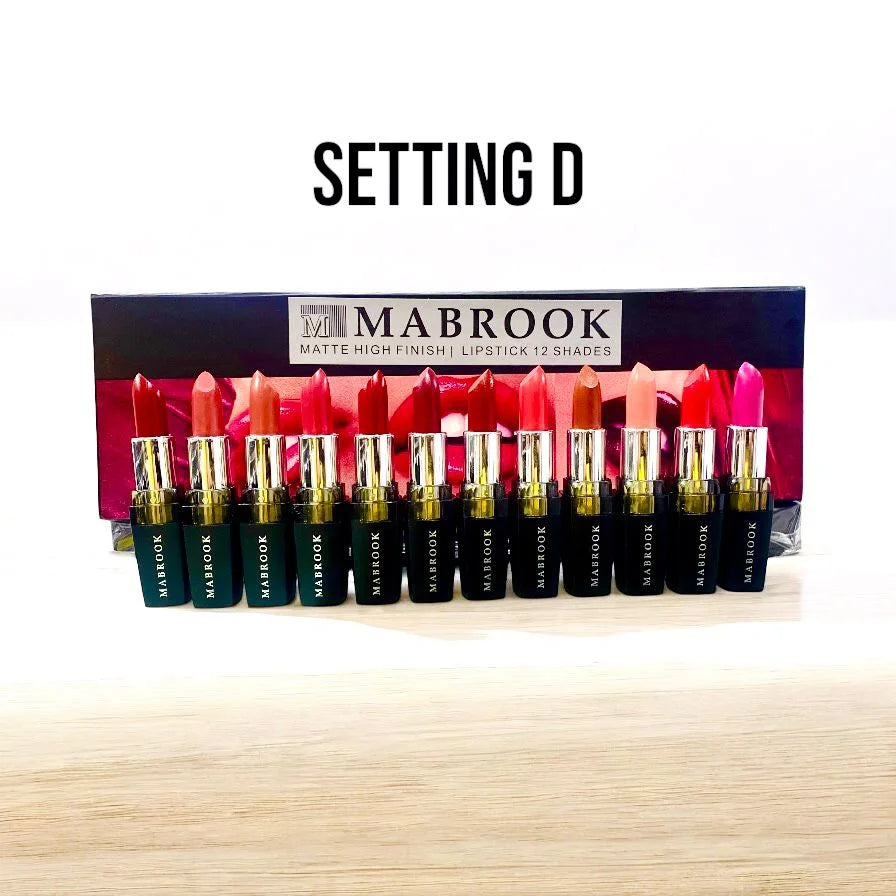 Mabrook Lipstick Pack – 12 Pcs Set