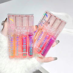 Beauty Mirror Lip Glaze Set Jelly Lip Gloss (4 Pcs)