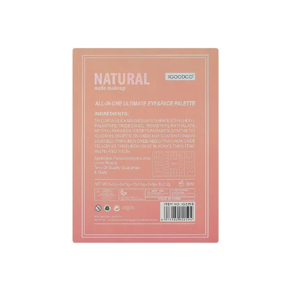 Igoodco All In One Ultimate Eye & Face Palette Natural Nude