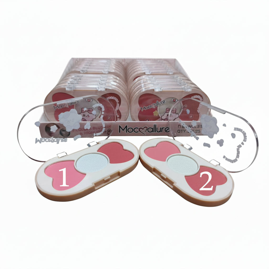 Mocallure 3 Colors Blush & Highlighter