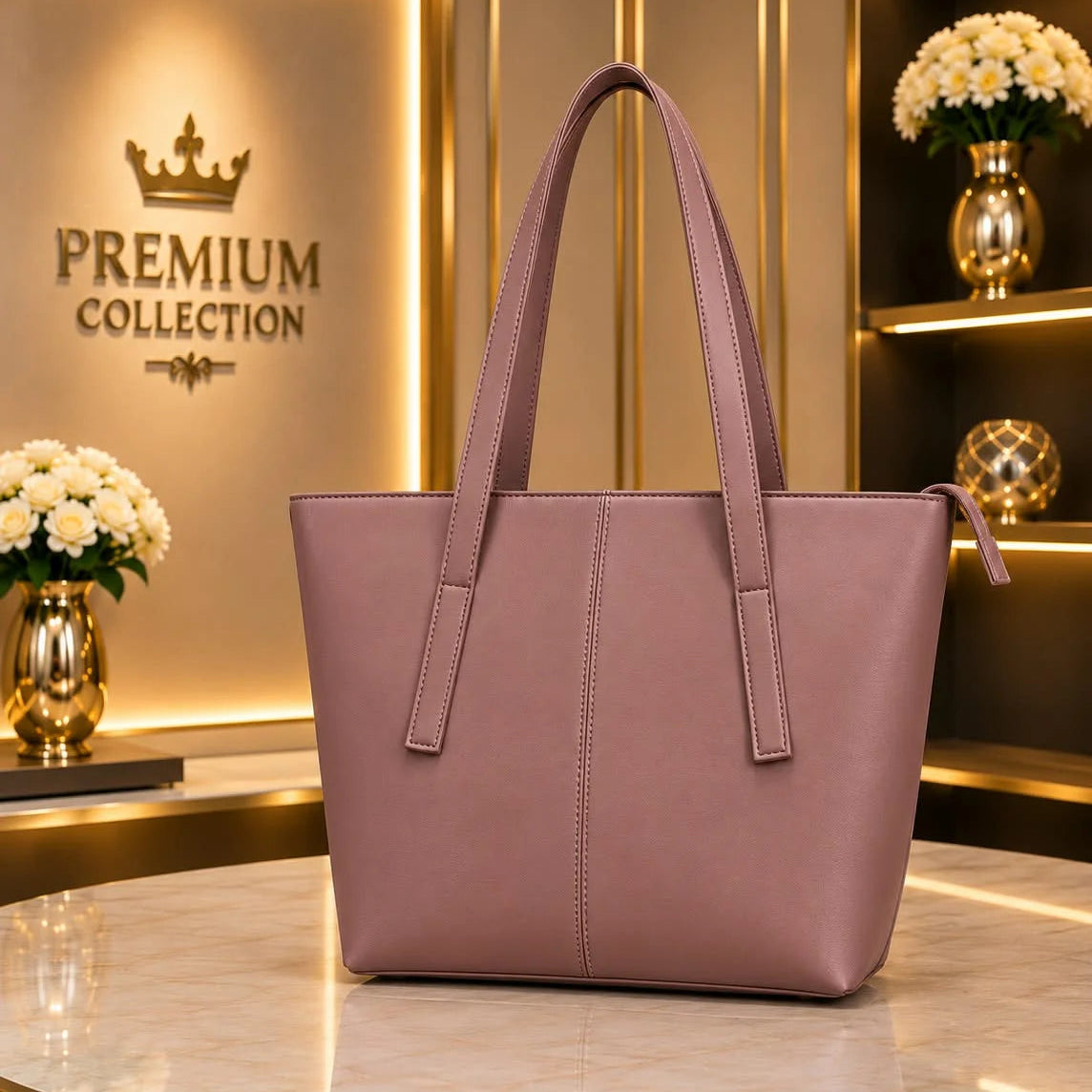 Premium Collection Classic Leather Tote Bag