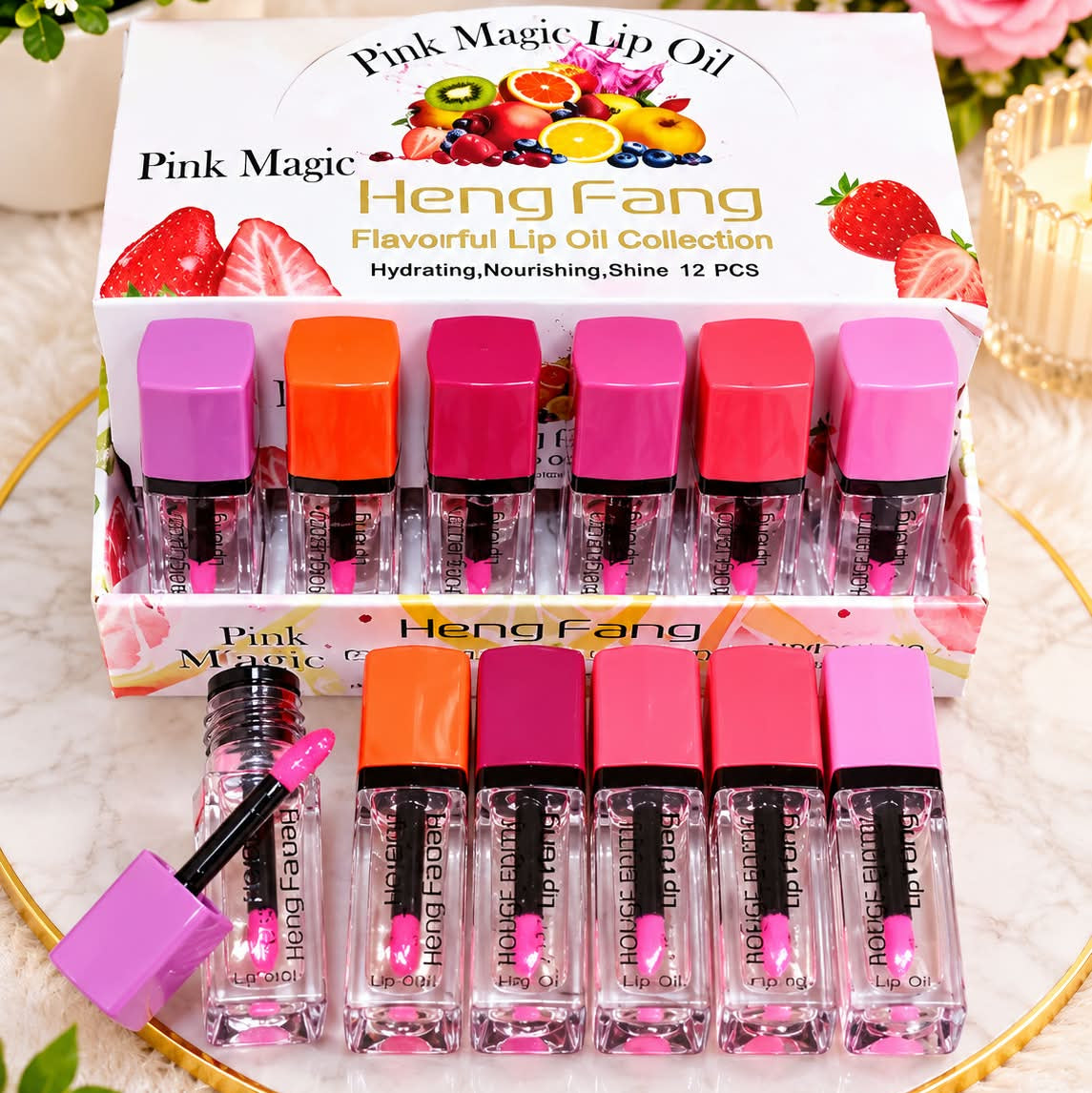 Heng Fang Pink Magic Flavourful Lip Oil - Each
