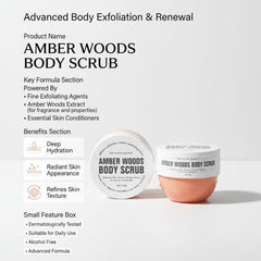 Keratine Queen Amber Wood Body Scrub  - 150g