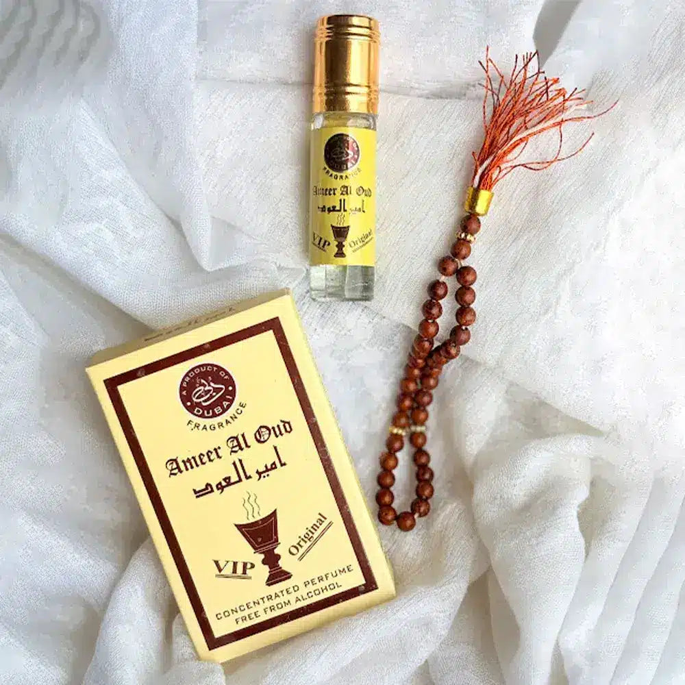 Original labbaik Ameer Al Oud attar With Tasbeeh - 6ml