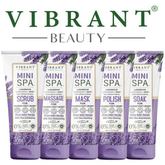 Vibrant Beauty Mini Spa Lavender + Mint Manicure Pedicure Kit 200 ML(5Pcs)