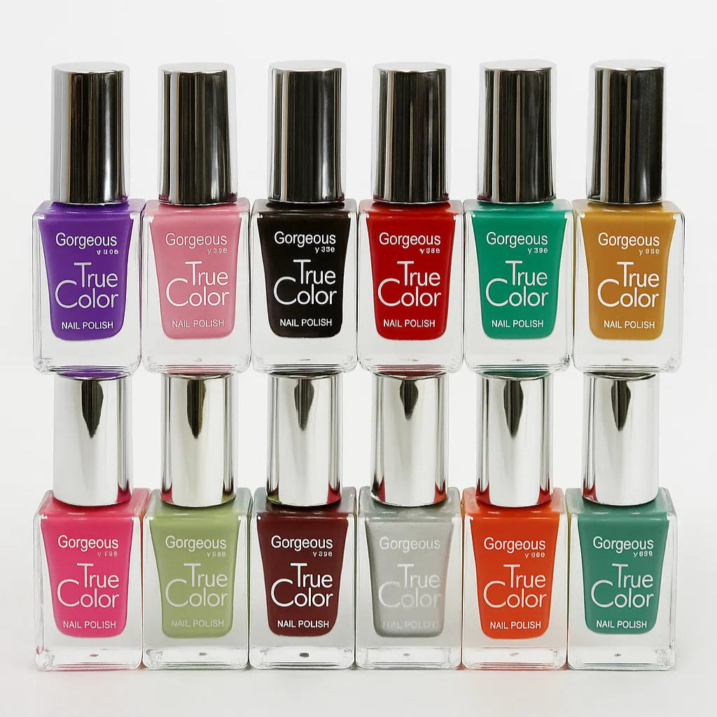 Gorgeous Paris true color permanent nail paint (12 Pcs Set)