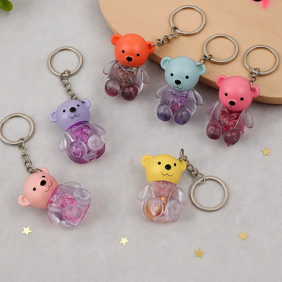 Mocallure Pack of 6 Cute Bear Key Chain Deer Lip Gloss (various colours)