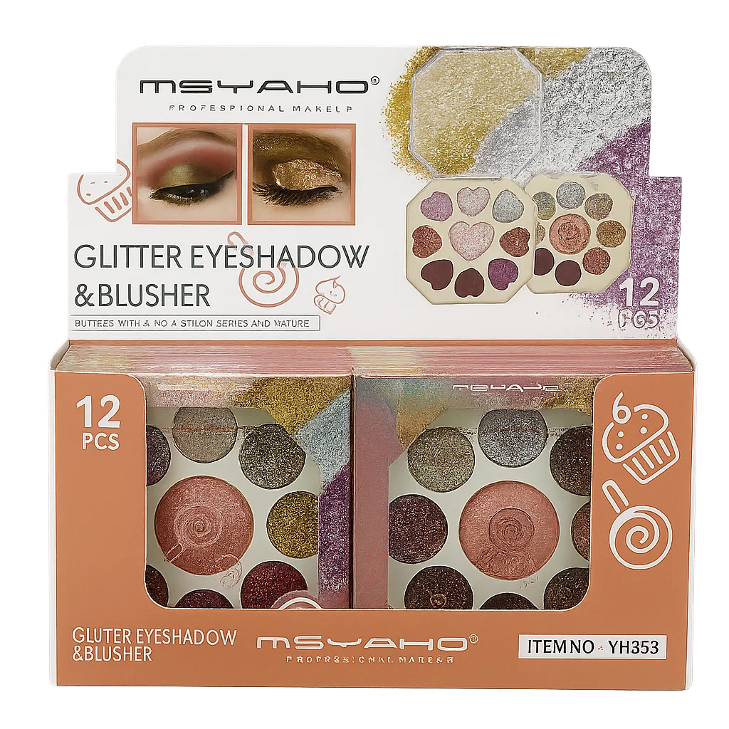 MSYAHO Glitter Eyeshadow & Blusher – 2-in-1 Glow & Glam Combo