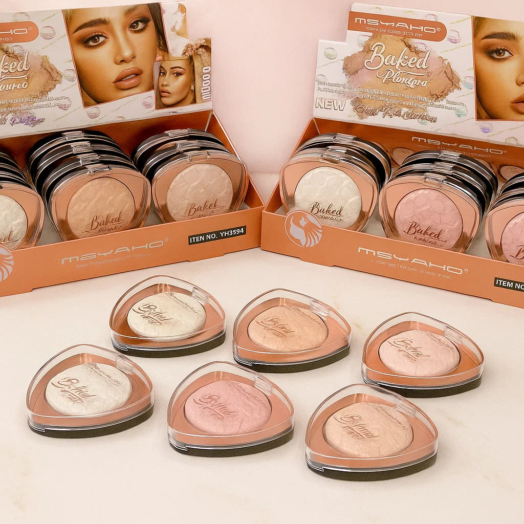 MSYAHO 6 Pcs Baked Highlighter Set
