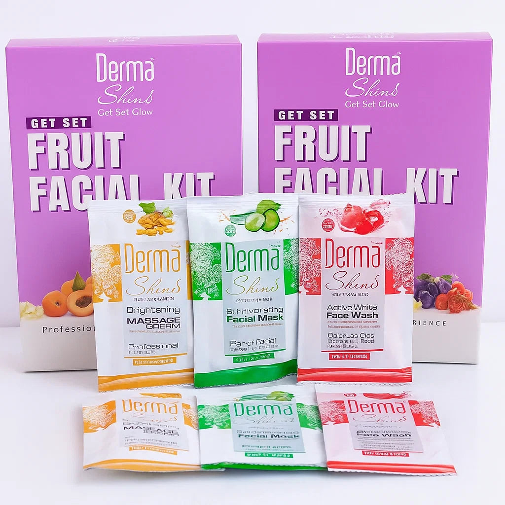 Derma Shine Fruit Facial Kit Sachet - 6 Packs
