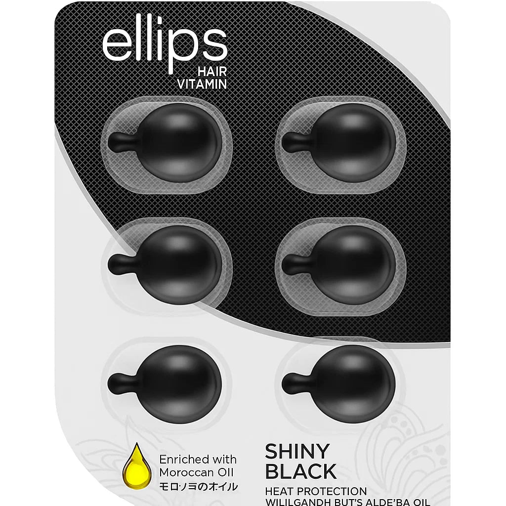 Ellips Shiny Black Hair Vitamin Capsules - 6 Pcs