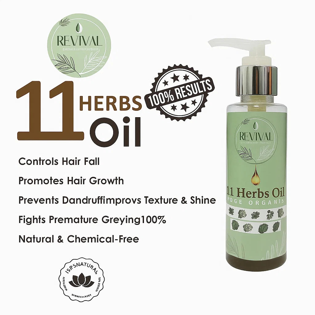 Revival 11 Herbs Hair Oil – Intensive Herbal Formula for Hair Growth