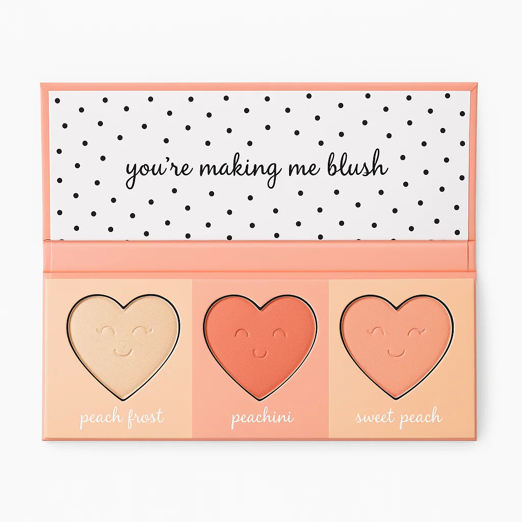 CHEEKY & PEACHY Matte Blush & Highlighter Palette