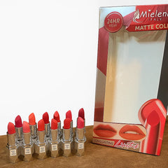 Mielena 24HR Wear Matte Lipstick  - 12 Pcs Set