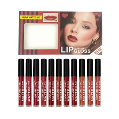 Huda Matte me New Color Lip Gloss - 12 Pcs