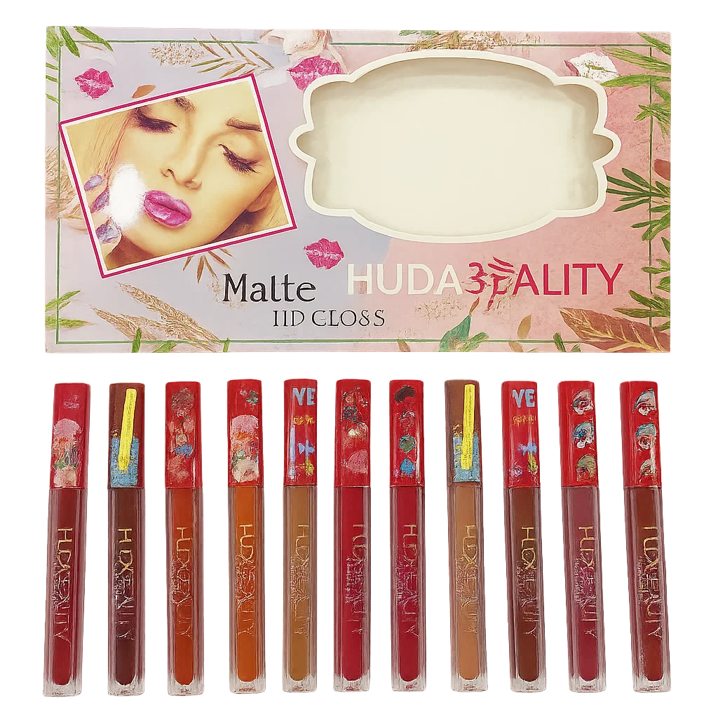 12 Pcs Huda Beauty Matte Liquid Lip Gloss