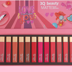3Q Beauty Matte Lipgloss Long Lasting Set of 12
