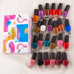 Miss Rose 24 Pcs Peel Off Nail Polish