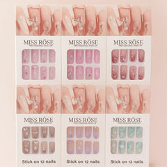 Miss Rose Stick-On Fancy Nails