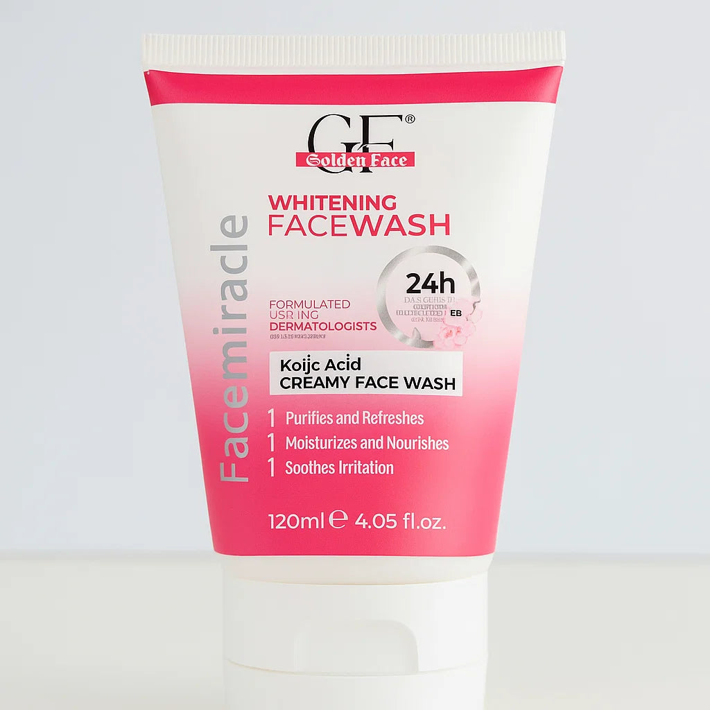 Golden Face Whitening Kojic Acid Creamy Face Wash - 120ml
