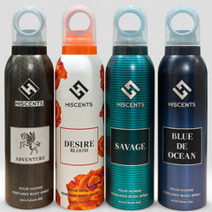 Hiscent by Waseem Badami – Pack of 4 Body Spray - 200ml