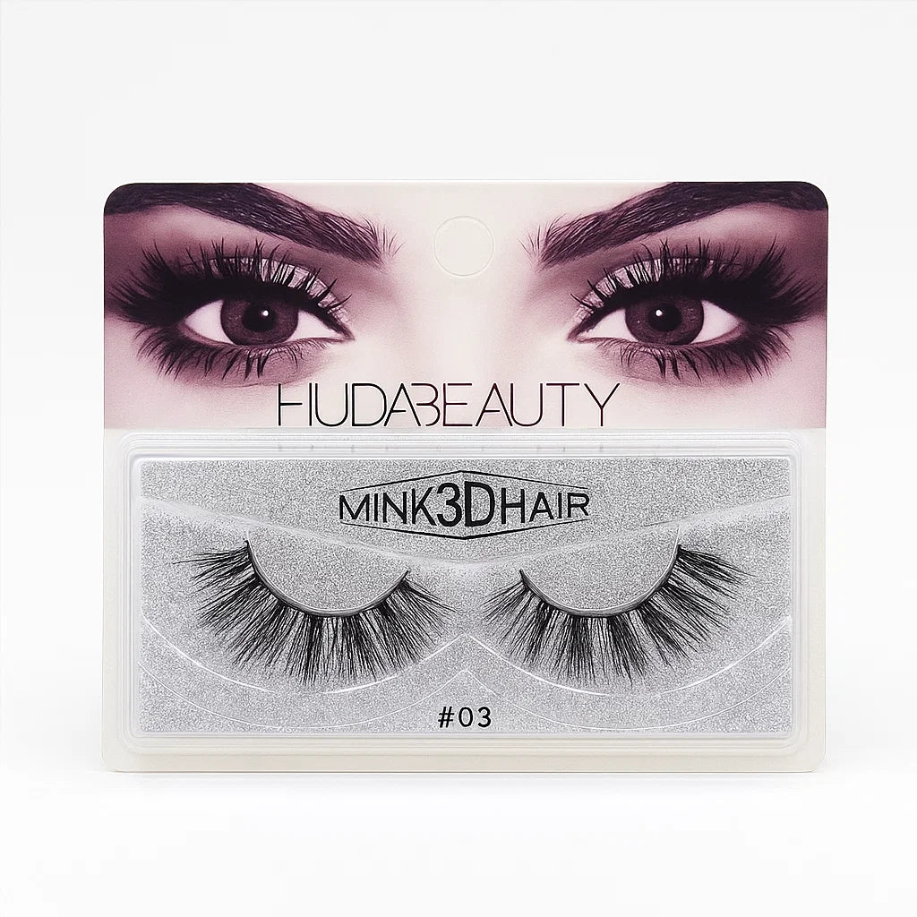 Huda Beauty Mink 3D Eyelashes – Luxurious Volume & Flawless Glam