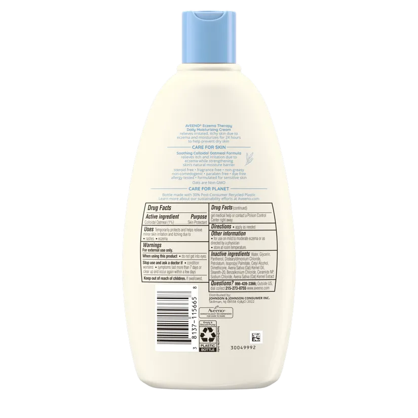 Aveeno Eczema Therapy Daily Moisturizing Cream For Eczema-Prone & Sensitive Skin - 354ml