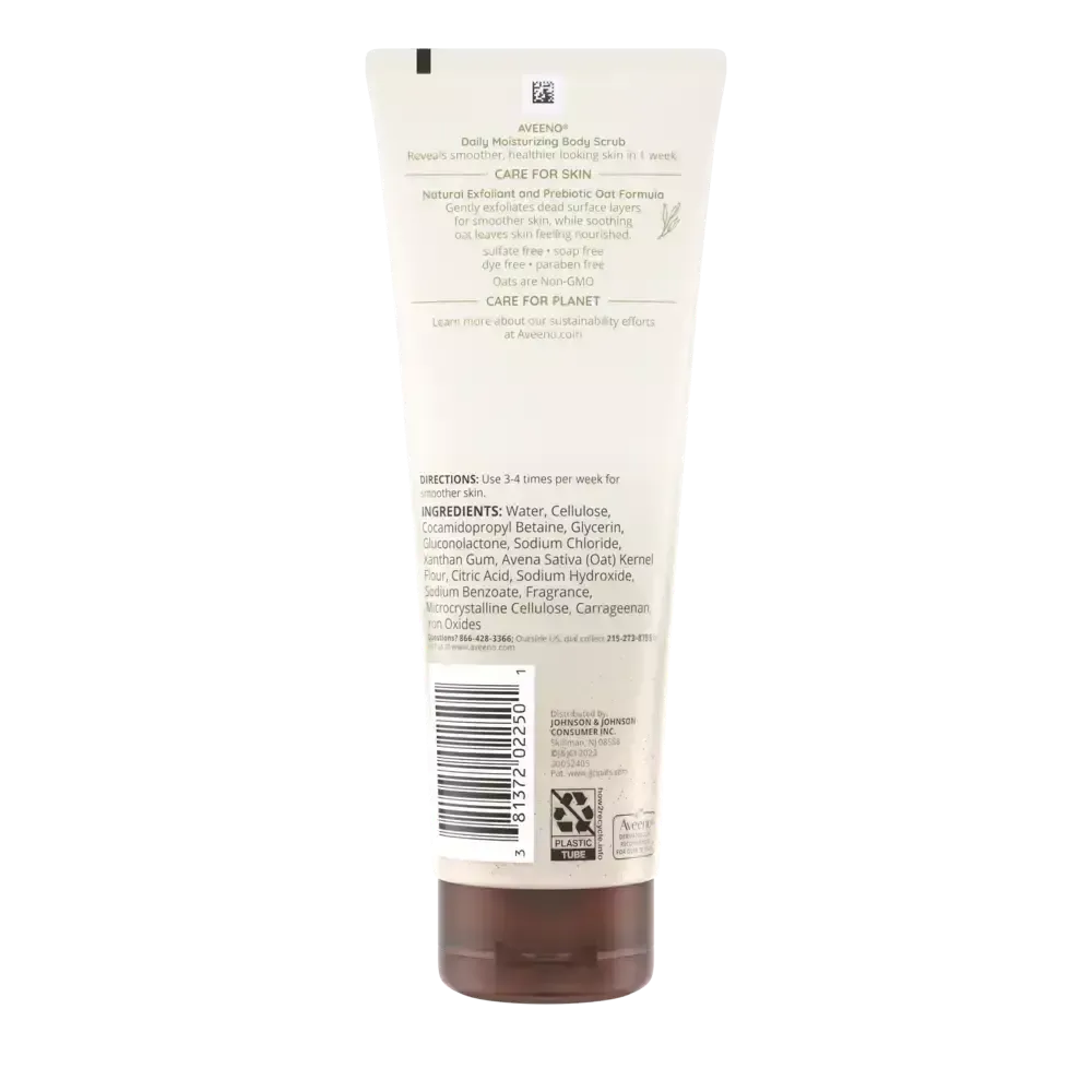 Aveeno Daily Moisturizing Exfoliating Body Scrub Gently Renews Dry Skin - 283ml