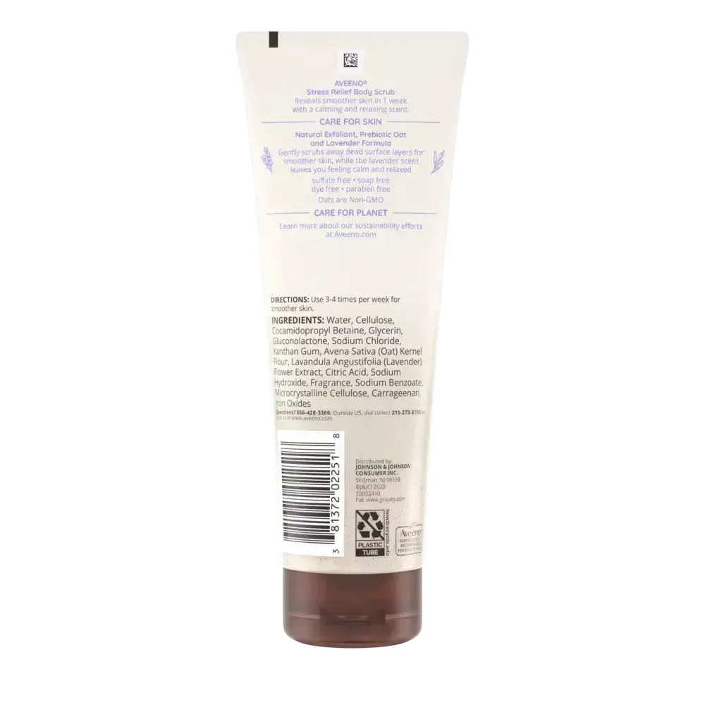 Aveeno Stress Relief Exfoliating Body Scrub – Lavender Scent - 283ml