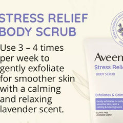 Aveeno Stress Relief Exfoliating Body Scrub – Lavender Scent - 283ml