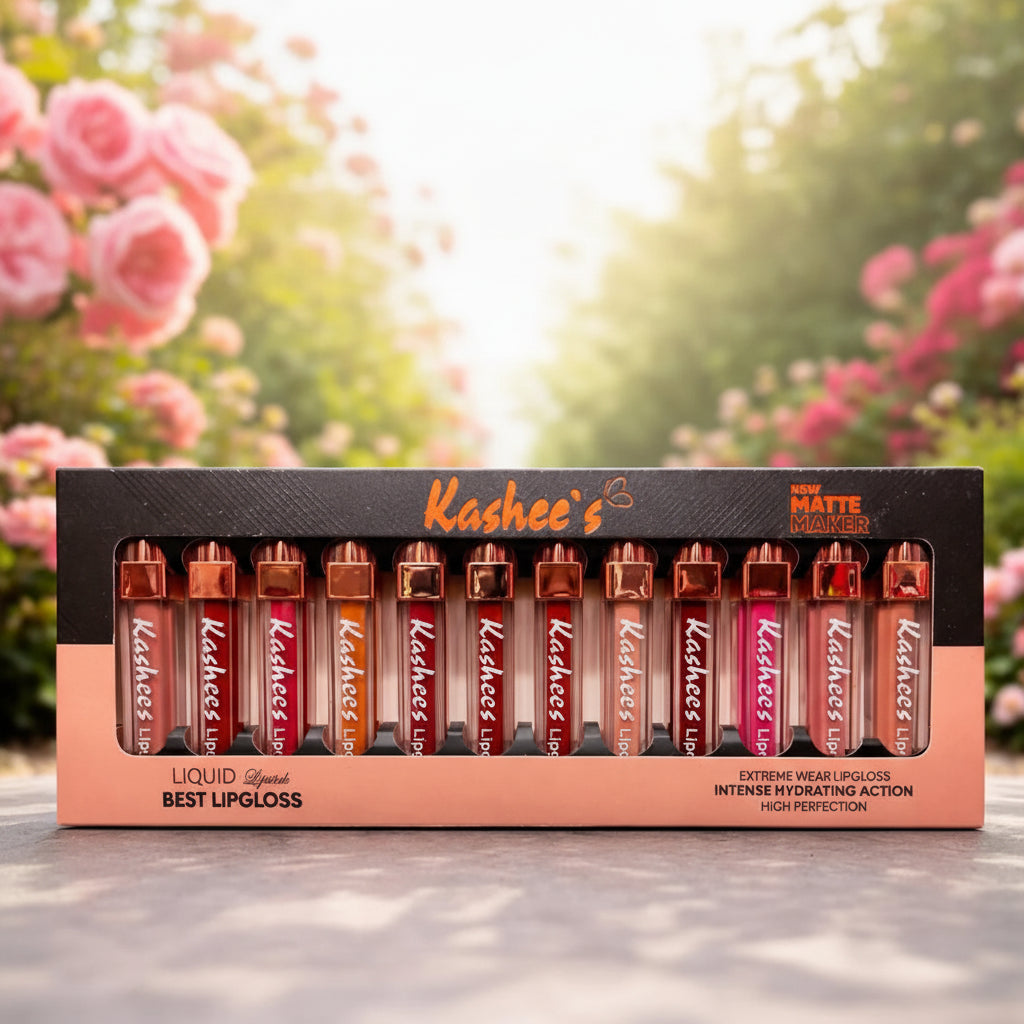 Kashees Matte Lipgloss - 12 Pcs Set