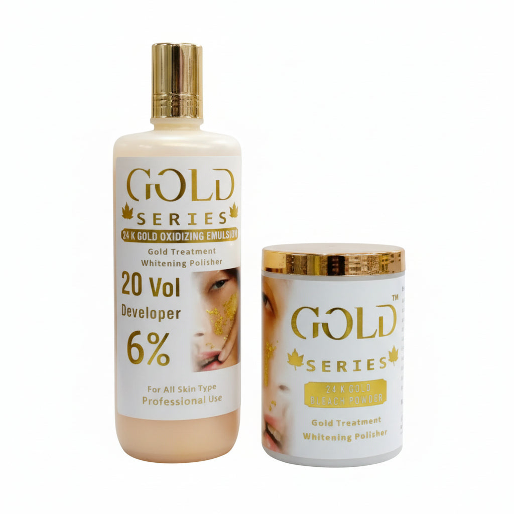 Gold 24K Gold Oxidizing Emulse + Bleach Powder