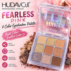 Hudamoji Fearless Pink 9-Color Eyeshadow Palette