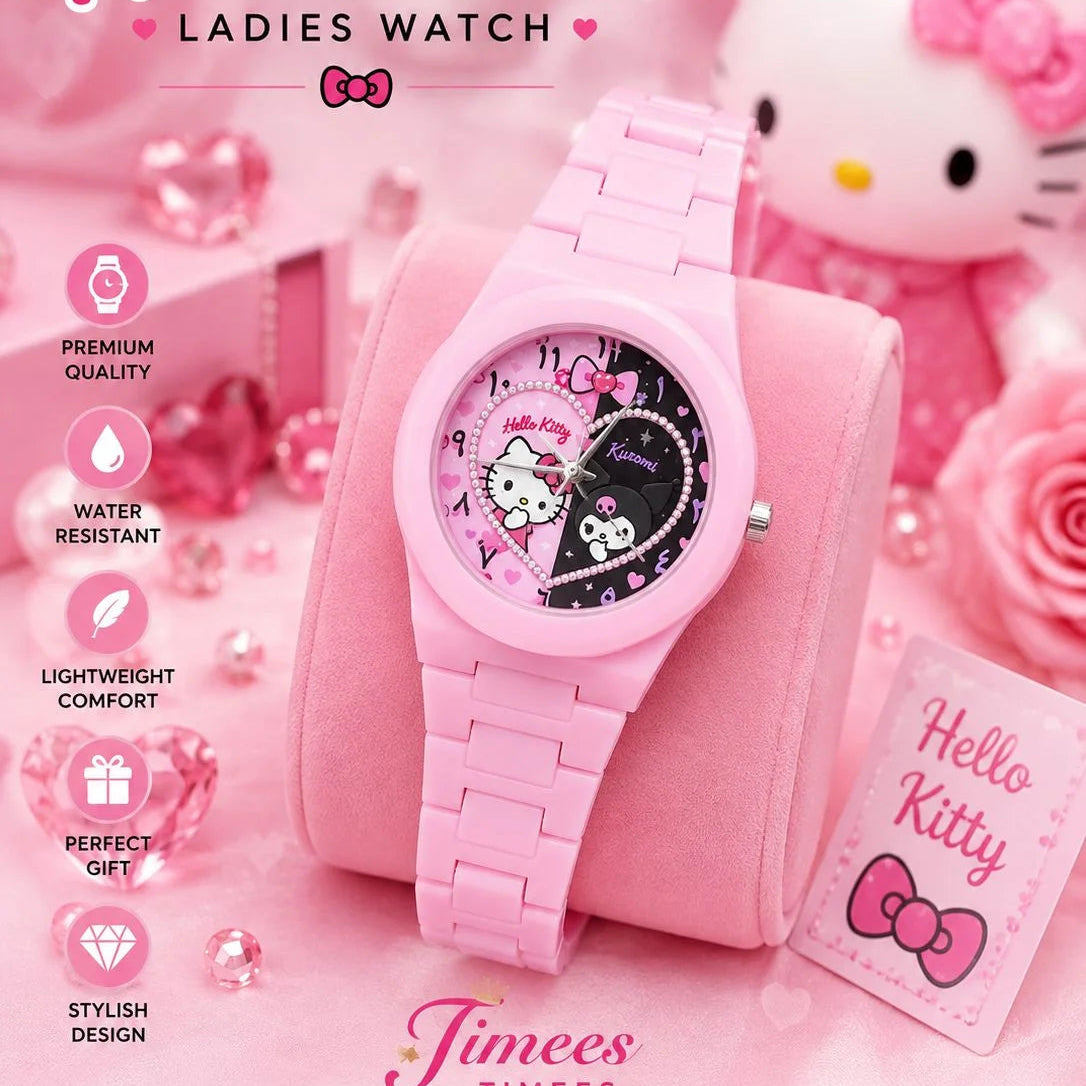 Timees Sanrio Character Pink Silicone Watch