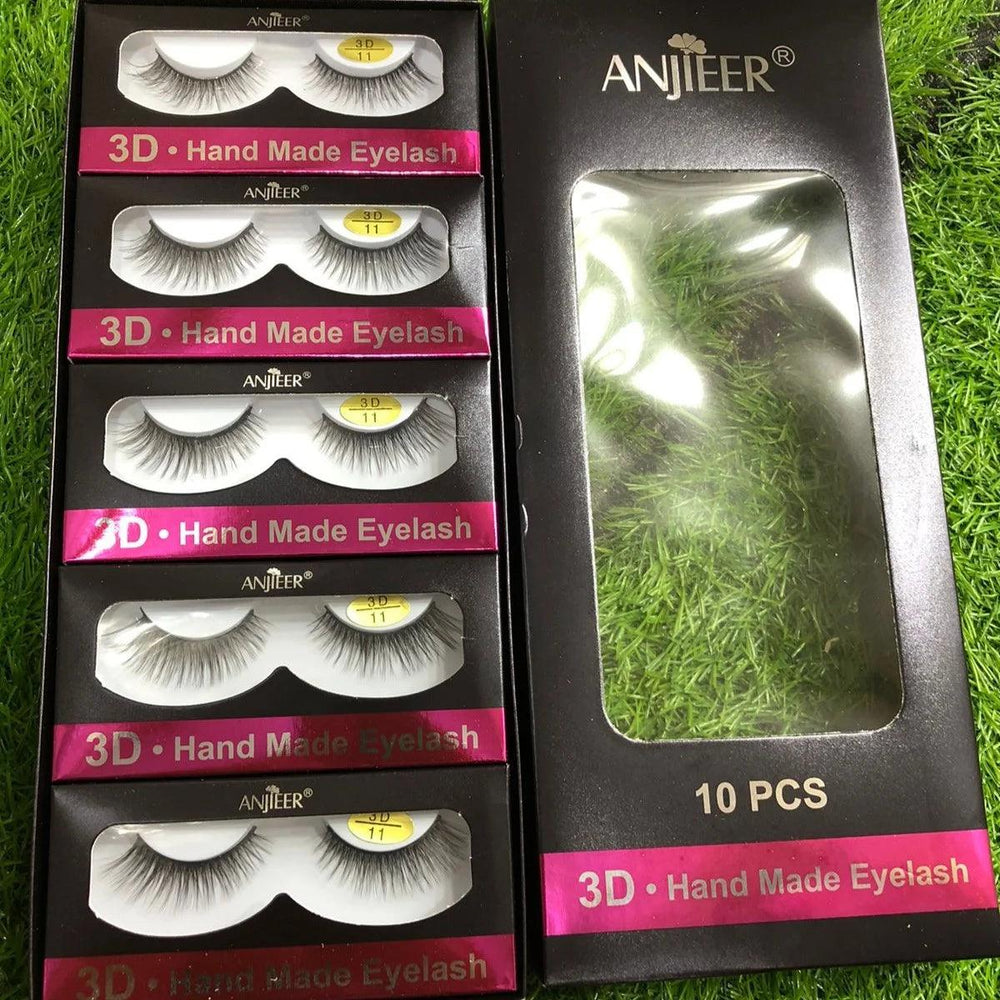 Anjieer 3D Handmade Eye Lashes - 10 Pcs
