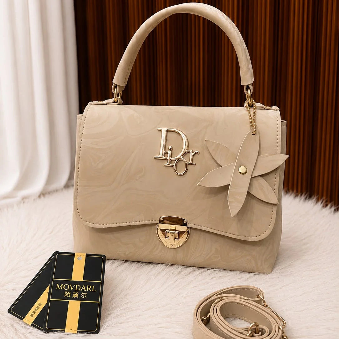 MOVDARL Marble Pattern Top Handle Crossbody Handbag
