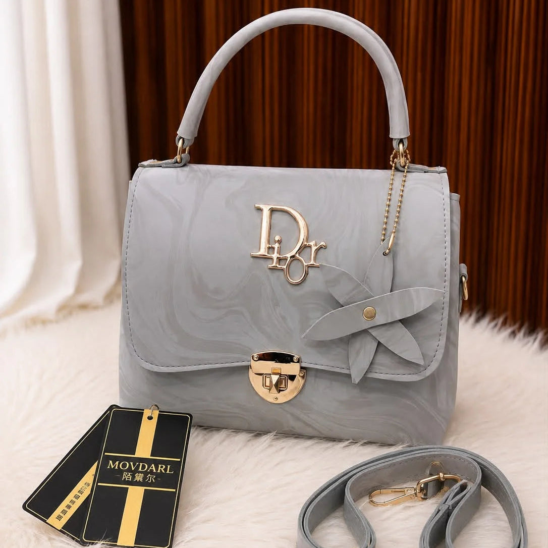 MOVDARL Marble Pattern Top Handle Crossbody Handbag
